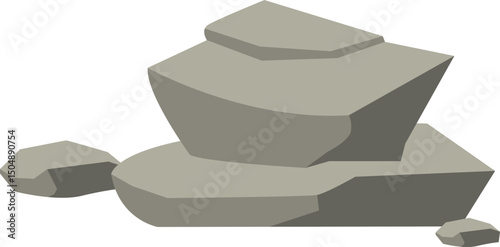 Grey Rocks Illustration