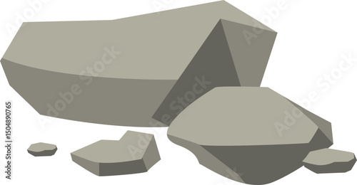 Grey Rocks Illustration