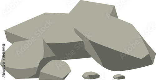 Grey Rocks Illustration