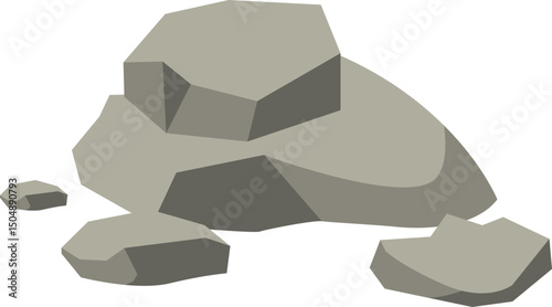 Grey Rocks Illustration