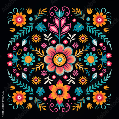 mandala floral pattern