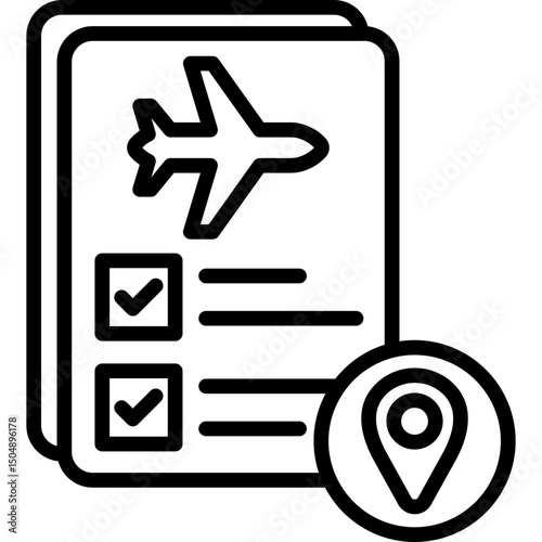 Travel Itinerary Icon