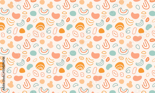 Seamless Pattern with Dynamic Flowing Elements