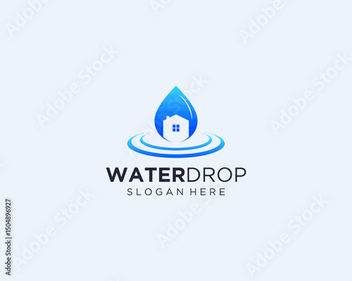 Home water drop logo