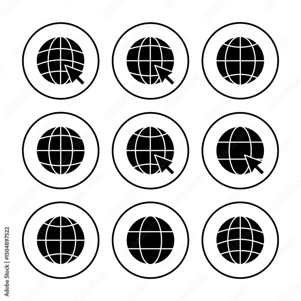 Web icon vector. go to web icon. web click icon Web icon vector. go to web icon. web click icon