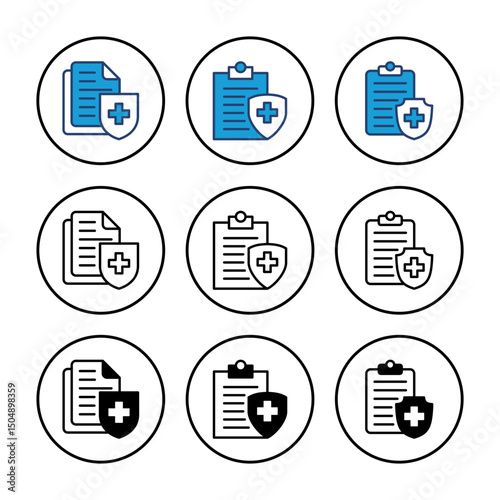 Medical insurance icon vector. health insurance icon