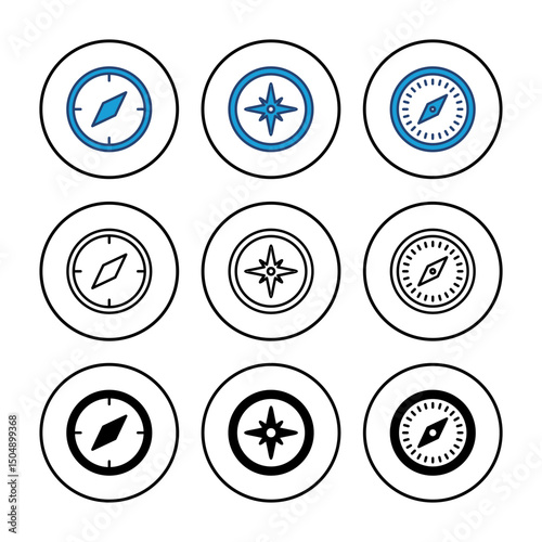 Compass icon vector. arrow compass icon vector