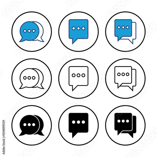 Chat icon vector. speech bubble icon. comment icon vector. message. contact us
