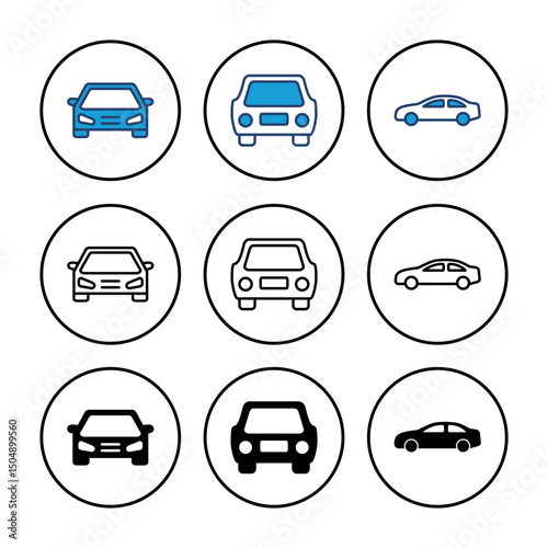 Car icon vector. car vector icon. small sedan