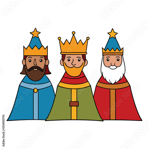 Three kings bring gifts of gold, frankincense, and myrrh to baby Jesus, symbolizing honor, divinity, and sacrifice in the Christmas nativity play.
