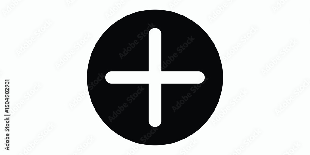 Obraz premium Add icons in glyph or solid black style. Vector