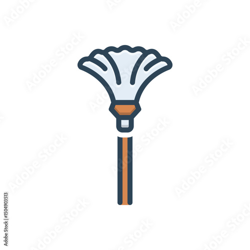 Color illustration icon for duster