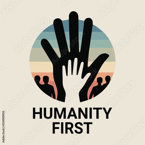 Humanity First Logo – Unity, Equality & Compassion Symbol