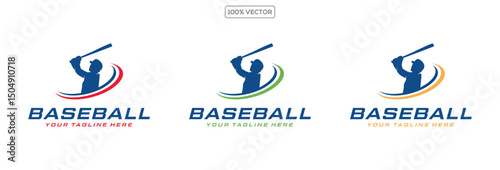 Minimalist Home Run Silhouette Logo on Transparent Background
