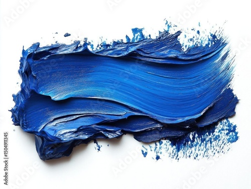 Abstract Blue Paint Stroke Texture Background Image photo