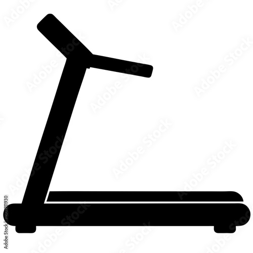 Simple treadmill silhouette vector illustration