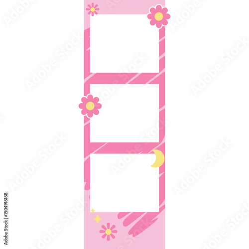 Cute photostrip photobooth frame
