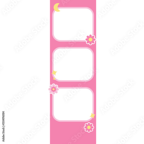 Cute photostrip photobooth frame