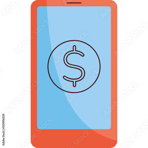 Modern Smartphone Vector with Minimalist Flat Design