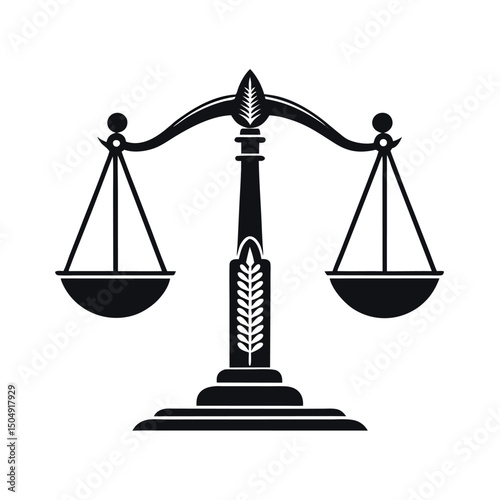 Scale icon, justice scales symbol, law scale isolated on transparent background, justice scales PNG 