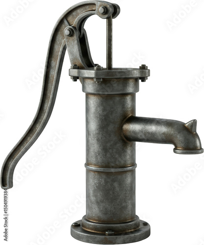 Rustic Vintage Metal Hand Water Pump Antique Well Pump Outdoor Garden Decor
