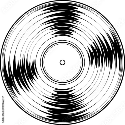 Vinyl Record with Abstract Design icon 