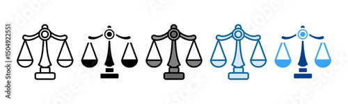 Legal Icon Set Multiple Style Collection