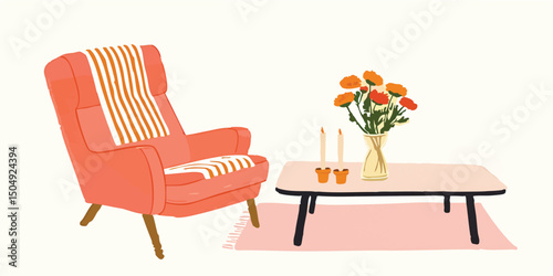 A cozy and stylish living r...