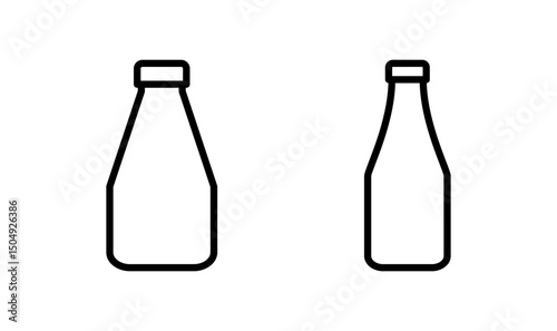 Bottle icon logo design. bottle sign and symbol