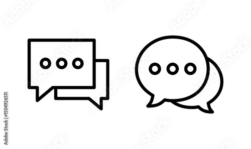 Chat icon logo design. speech bubble sign and symbol. comment icon. message