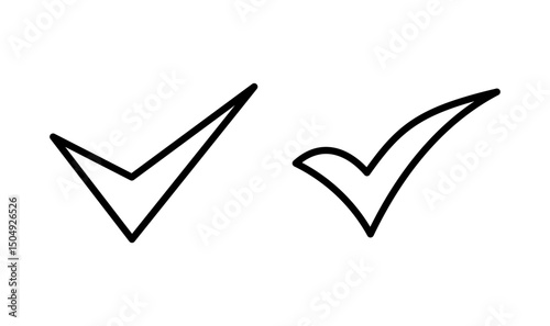 Check mark icon logo design. Tick mark sign and symbol