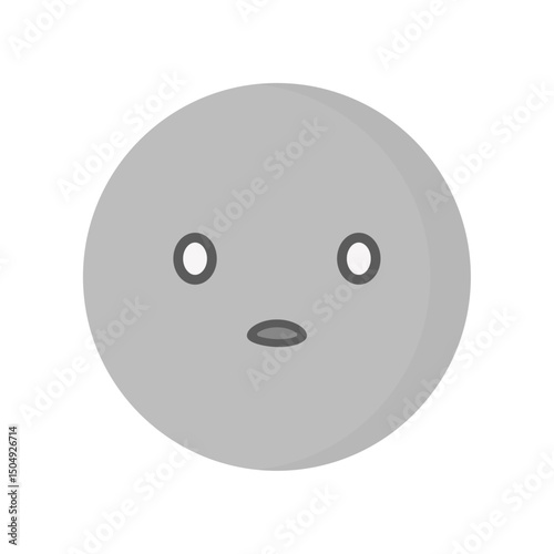 無表情でフリーズした虚無顔の絵文字 - 放心状態や思考停止のイラスト素材
