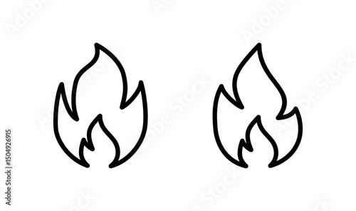 Fire icon logo design. fire sign and symbol