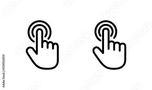 Hand cursor icon logo design. cursor sign and symbol. hand cursor icon clik