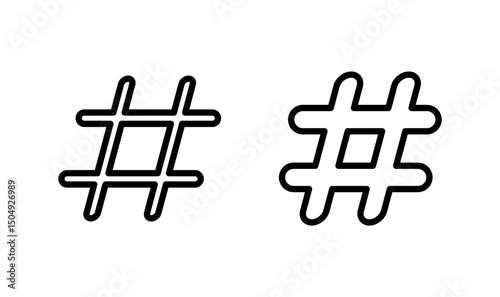 Hashtag icon logo design. hashtag sign and symbol