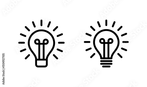 Lamp icon logo design. Light bulb sign and symbol. idea symbol.