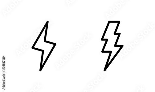 Lightning icon logo design. electric sign and symbol. power icon. energy sign