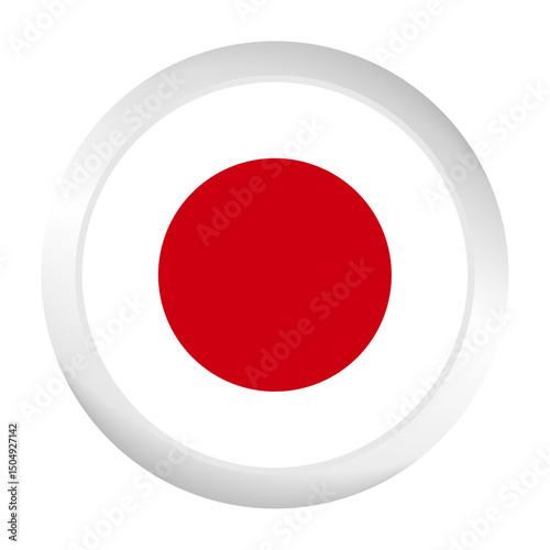 Free Download Flag of Japan. Circle flag icon logo. Round flag. Flag icon. Standard color. Digital illustration. Vector illustration. - GFXLoad