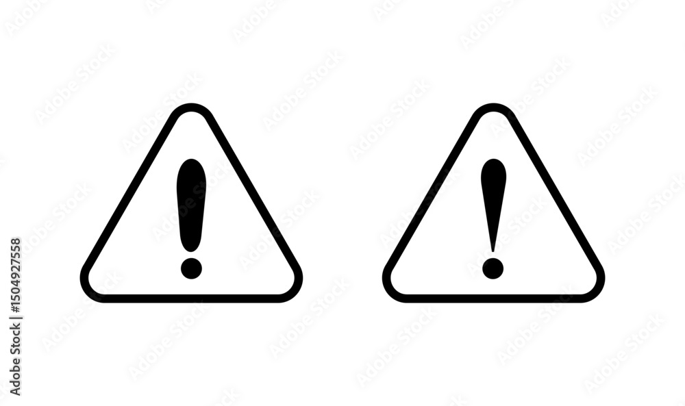 Exclamation danger icon logo design. attention sign and symbol. attention sign Exclamation danger icon logo design. attention sign and symbol. attention sign