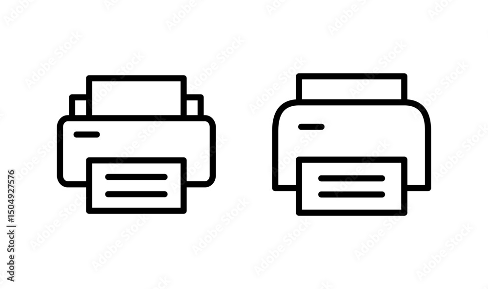 Print icon logo design. printer sign and symbol