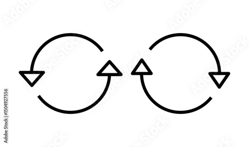 Refresh icon logo design. Reload sign and symbol. Update icon.