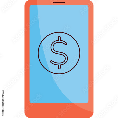 Modern Smartphone Vector with Minimalist Flat Design