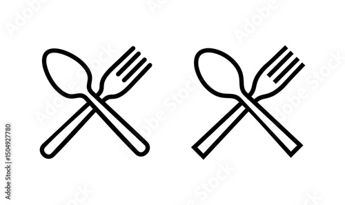 spoon and fork icon logo design. spoon, fork and knife icon vector. restaurant sign and symbol