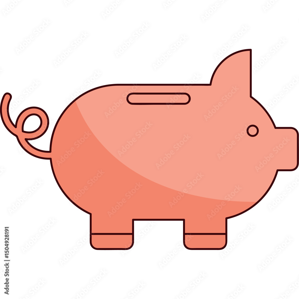 Fototapeta premium Save Smartly with Your Piggy Bank Every Day
