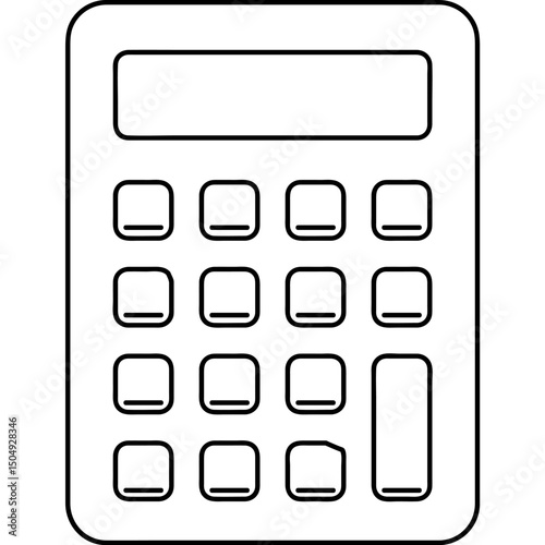 Modern Flat Calculator Icon for Educational Use