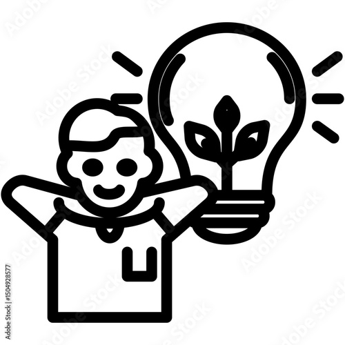 Knowledge vector icon illustration concept