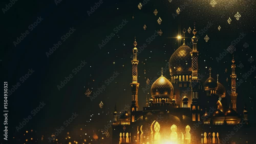 A decent and elegant Islamic background, Generative AI Videos.