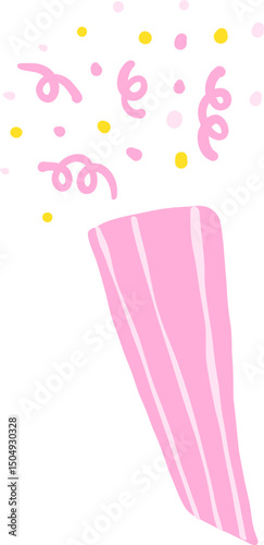 Illustration of Confetti Party Popper