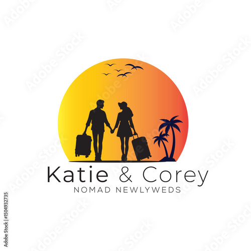 Vibrant Tourist Valley logo featuring mountains, sun, and valley elements, perfect for travel agencies, tour operators, and adventure brands showcasing nature, exploration, and unforgettable experienc