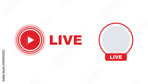 Live Streaming signs. Real Time Engagement stock illustration